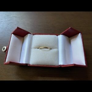 14k yellow gold 2mm wedding band or stacking ring sz 5.5